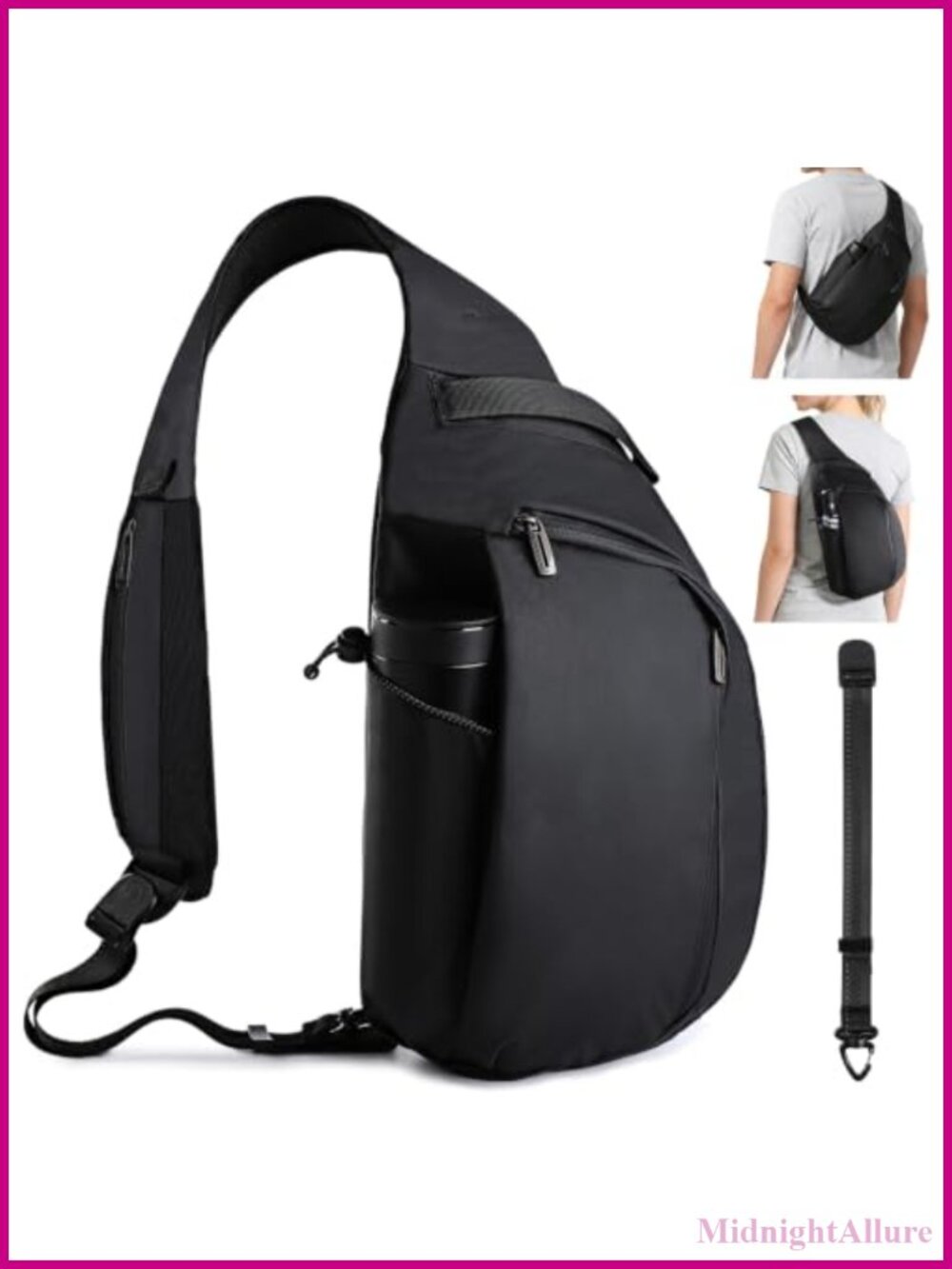 7.5L Ambidextrous Sling Backpack Crossbody Shoulder Bag One Strap